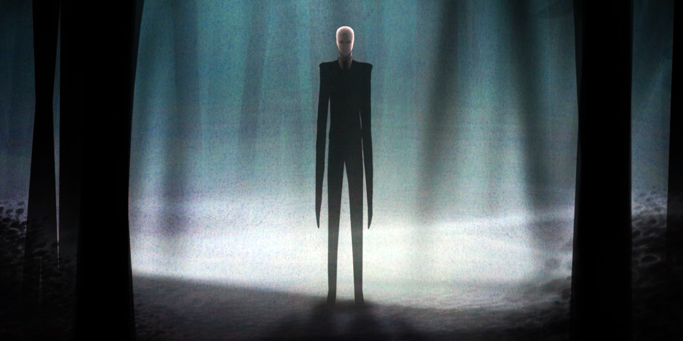 Slenderman standing in the Forest