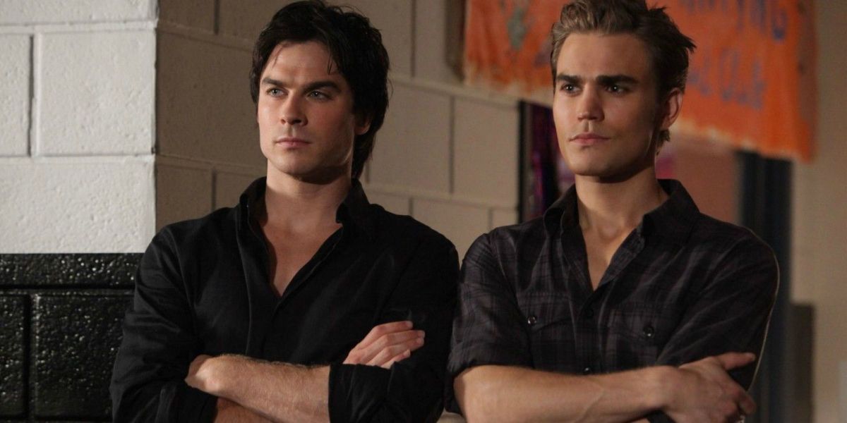 Stefan and Damon skin the vampire diaries vs twilight