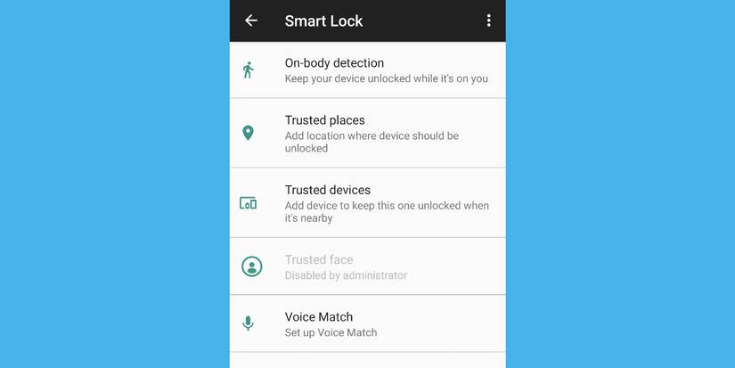 Android Smart Lock troubleshooting steps screenshot