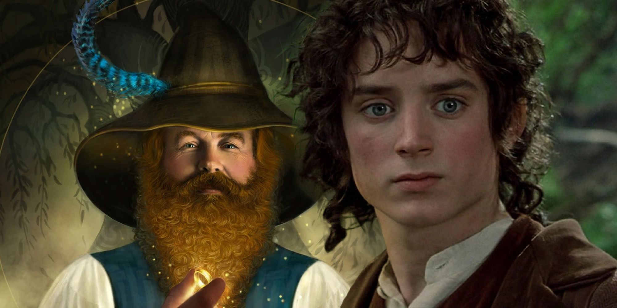Blended image of Frodo and Tom Bombadil.
