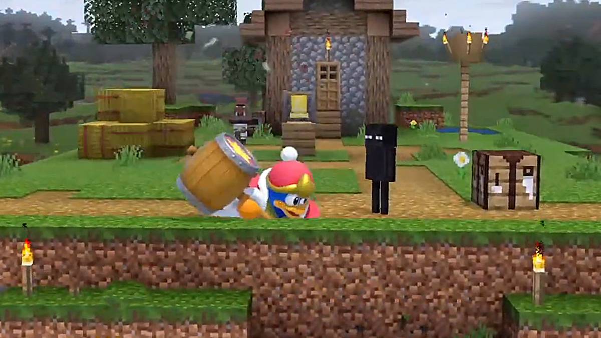 Minecraft Steve’s Building Ability Is Breaking Super Smash Bros. Stages