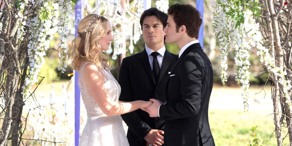 stefan and Caroline wedding the vampire diaries romantic moments