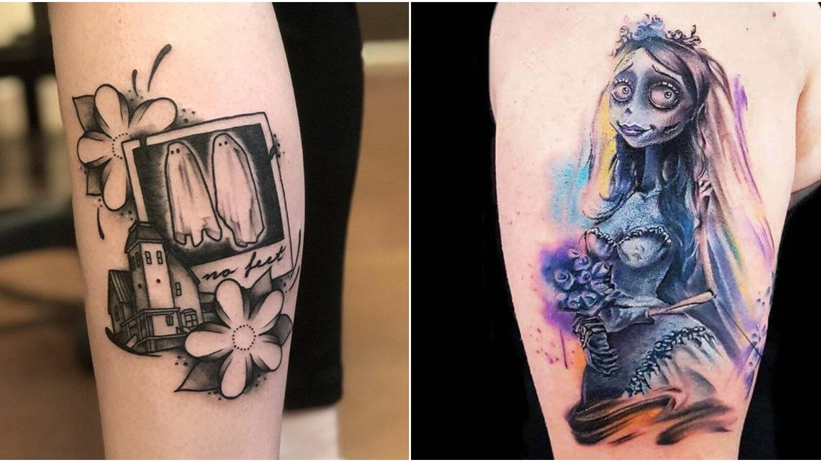 Jack Skellington and Zero: Dark & Whimsical Tattoos
