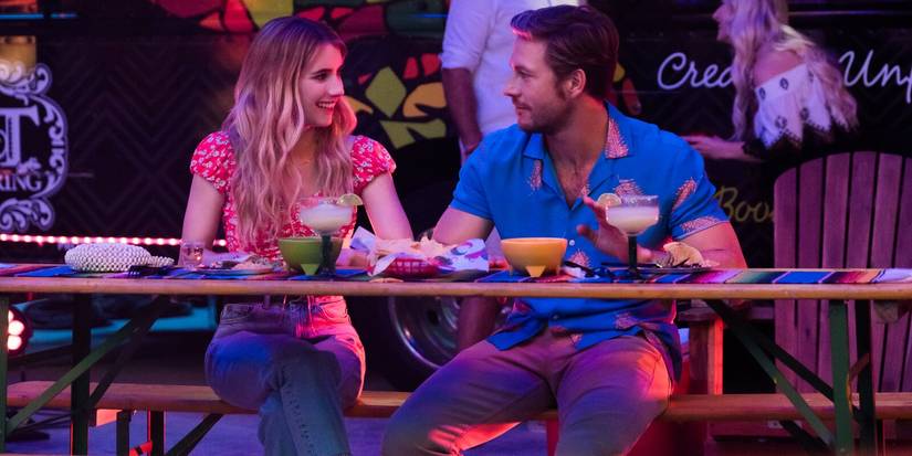 Sloane and Jackson Talking Over Dinner in Holidate