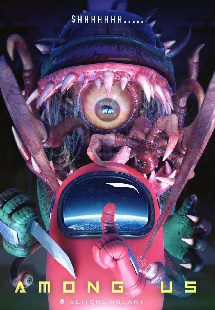 Among Us Movie Posters Fit For Real Horror Movies Screen Rant