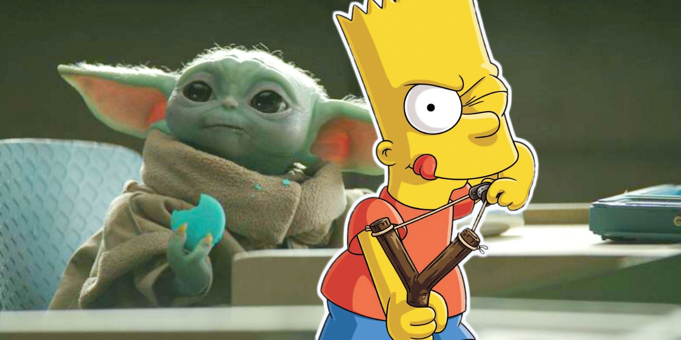 Baby Yoda Is Repeating The Simpsons Bart Mistake Screen Rant