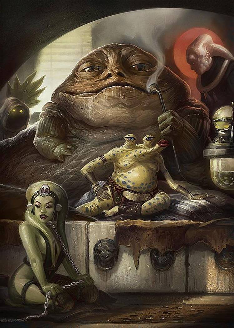 Star Wars: 10 Pieces Of Jabba The Hutt Fan Art Fit For His Palace