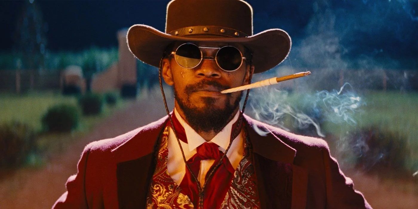 Jamie Foxx at the end of Django Unchained