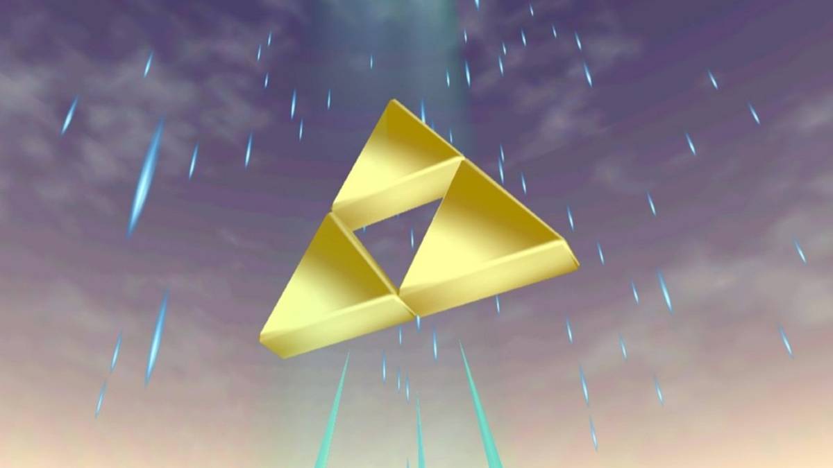 The Triforce in the sky as the point of entrance to the Sacred Realm in The Legend of Zelda: Ocarina of Time