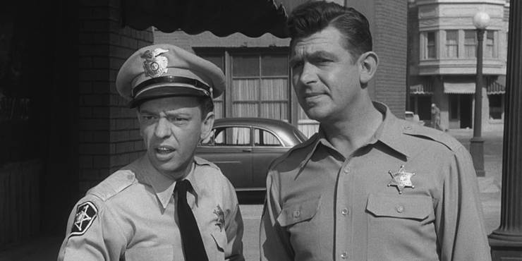 Andy Griffith como xerife Andy no The Andy Griffith Show