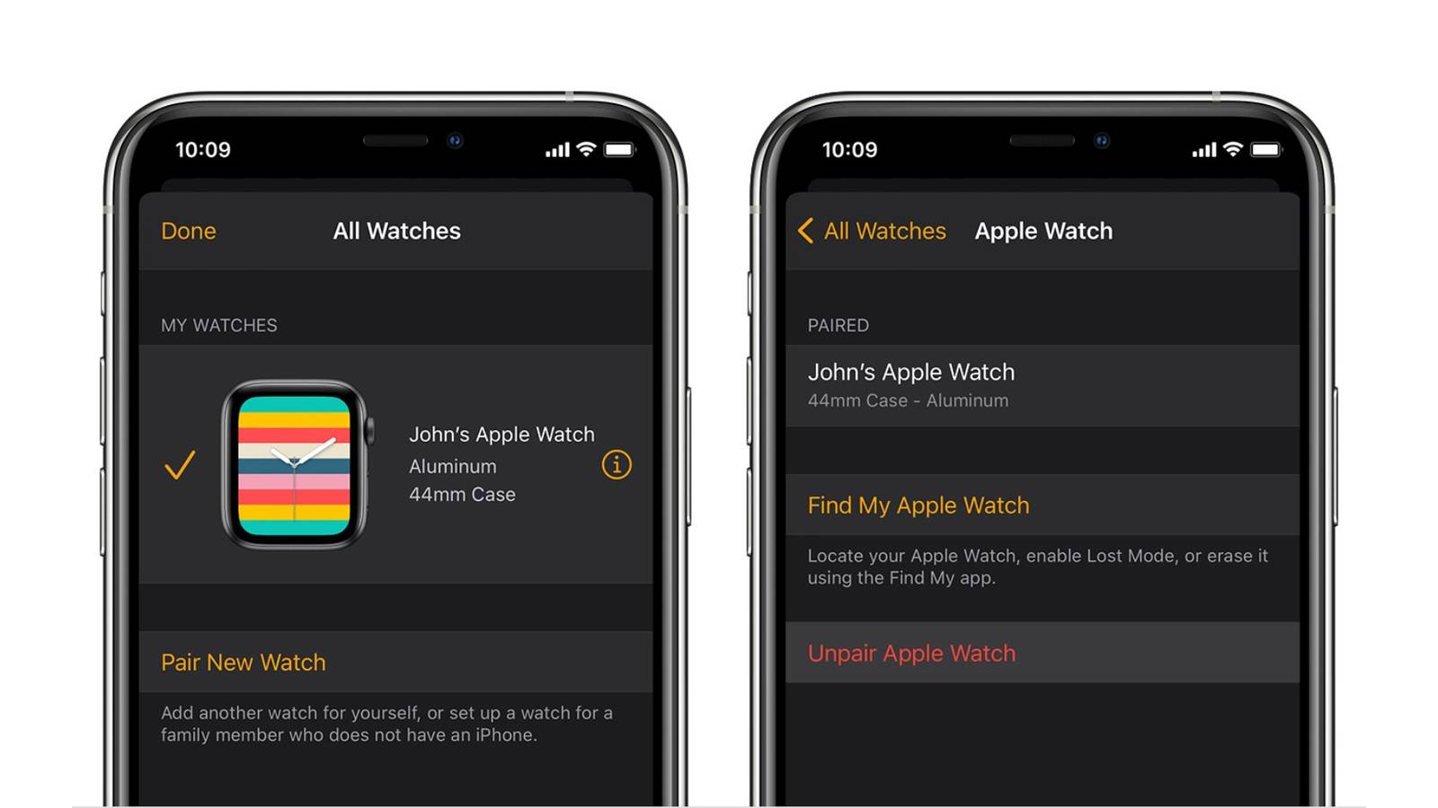 how to unpair your apple watch