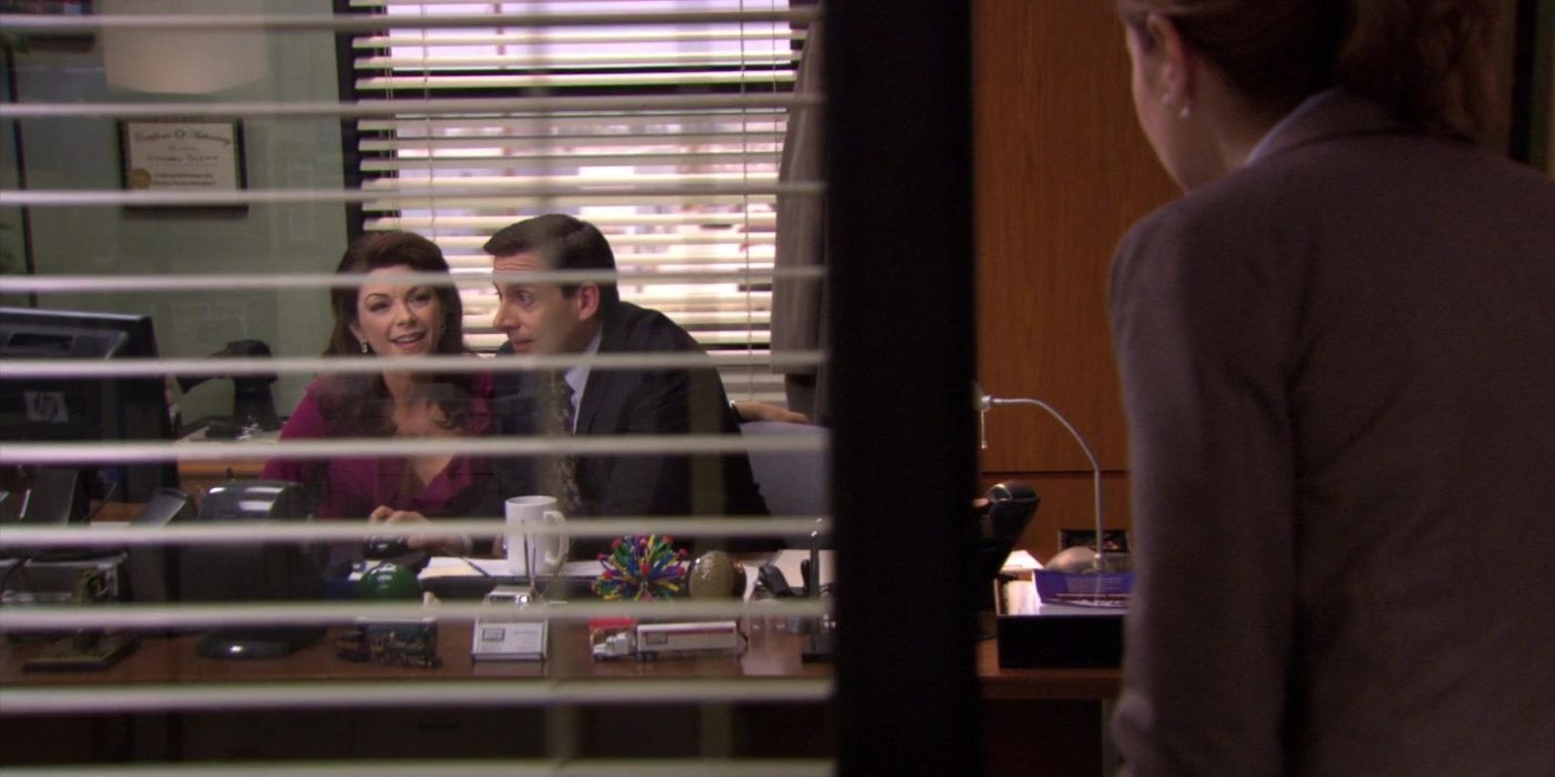 donna and michael in the office