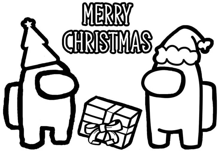 Best Among Us Christmas Coloring Pages Screen Rant