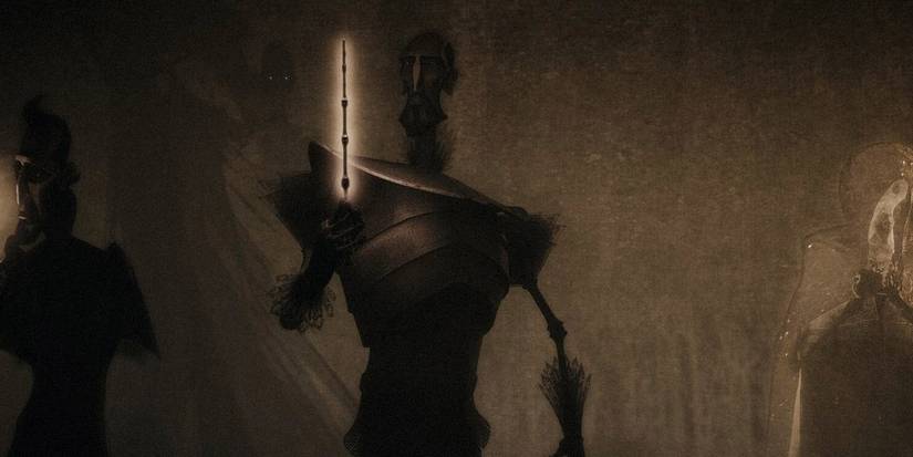 An illustration of Antioch Peverell with the zelder Wand in Harry Potter