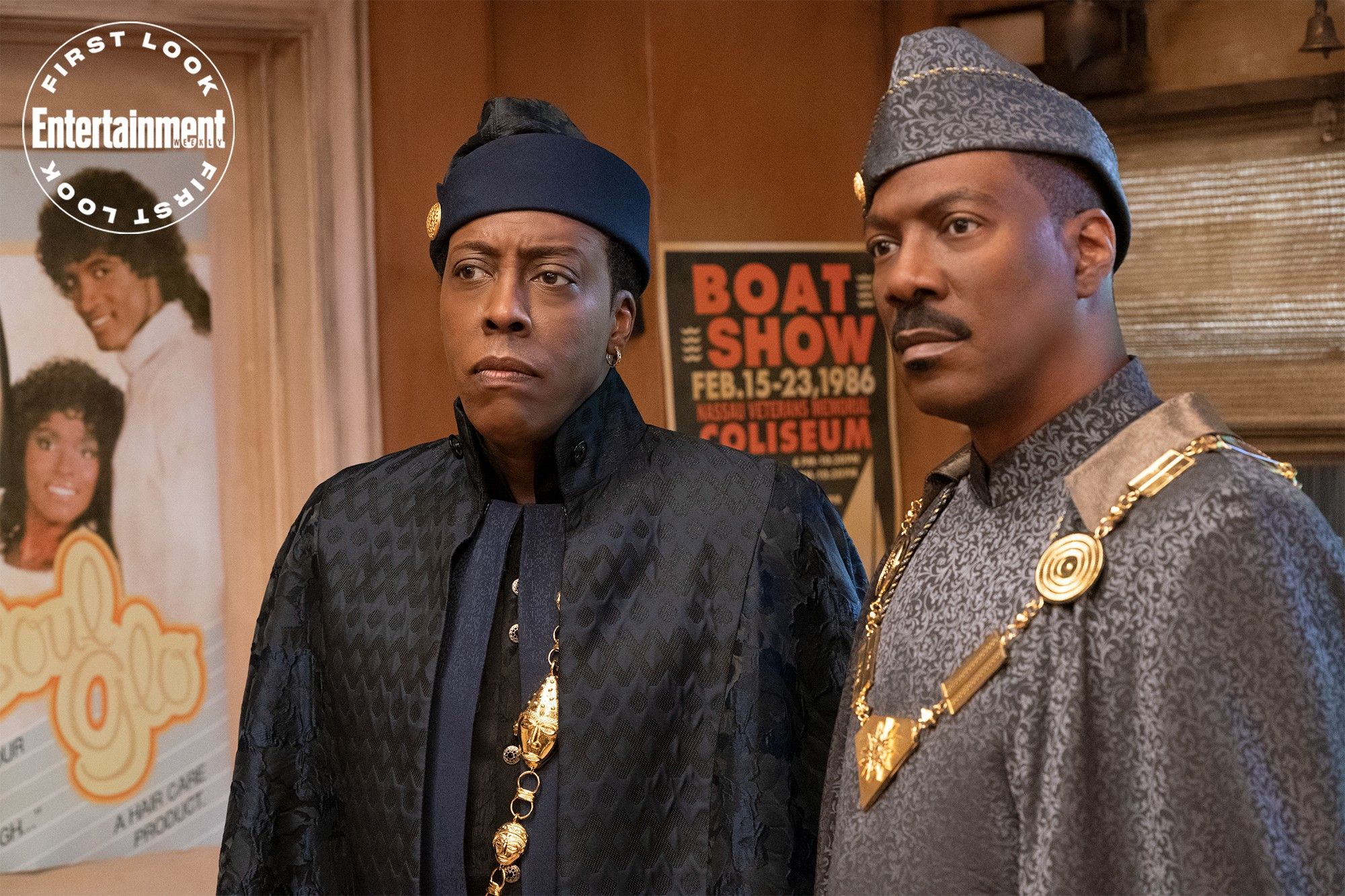 Arsenio Hall and Eddie Murphy in Coming 2 America