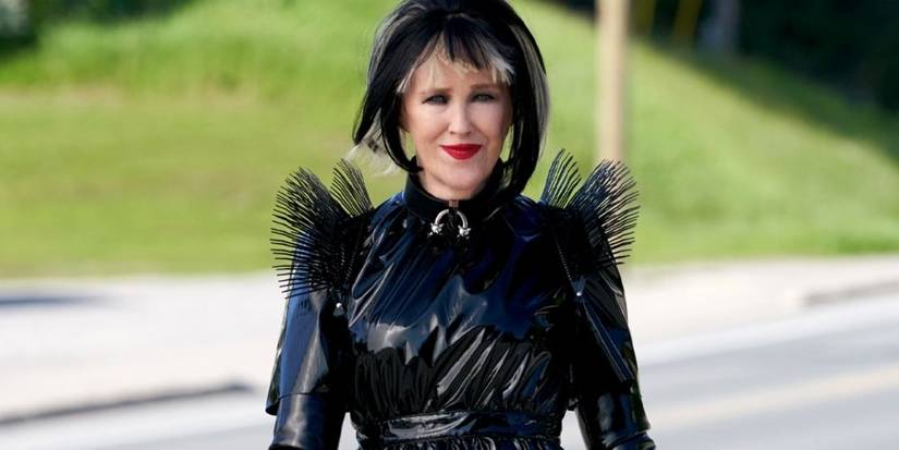 moira rose black dress 1980s 90s Black White Op Art Drop Waist Flapper Style Moira Rose Avant main image 0