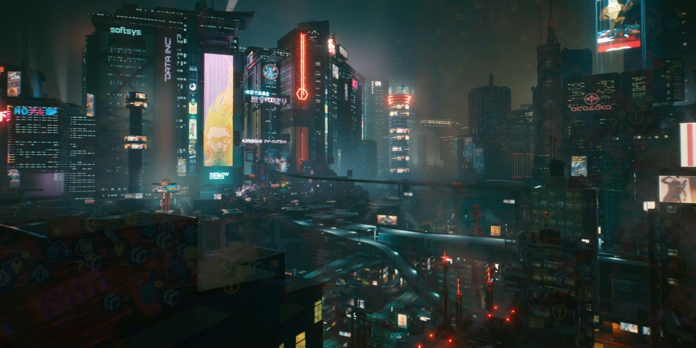 Cyberpunk 2077 InGame Map Leak Shows Night Citys Incredible Density