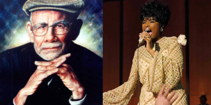 Jerry Wexler and Jennifer Hudson as Aretha Franklin in Respect