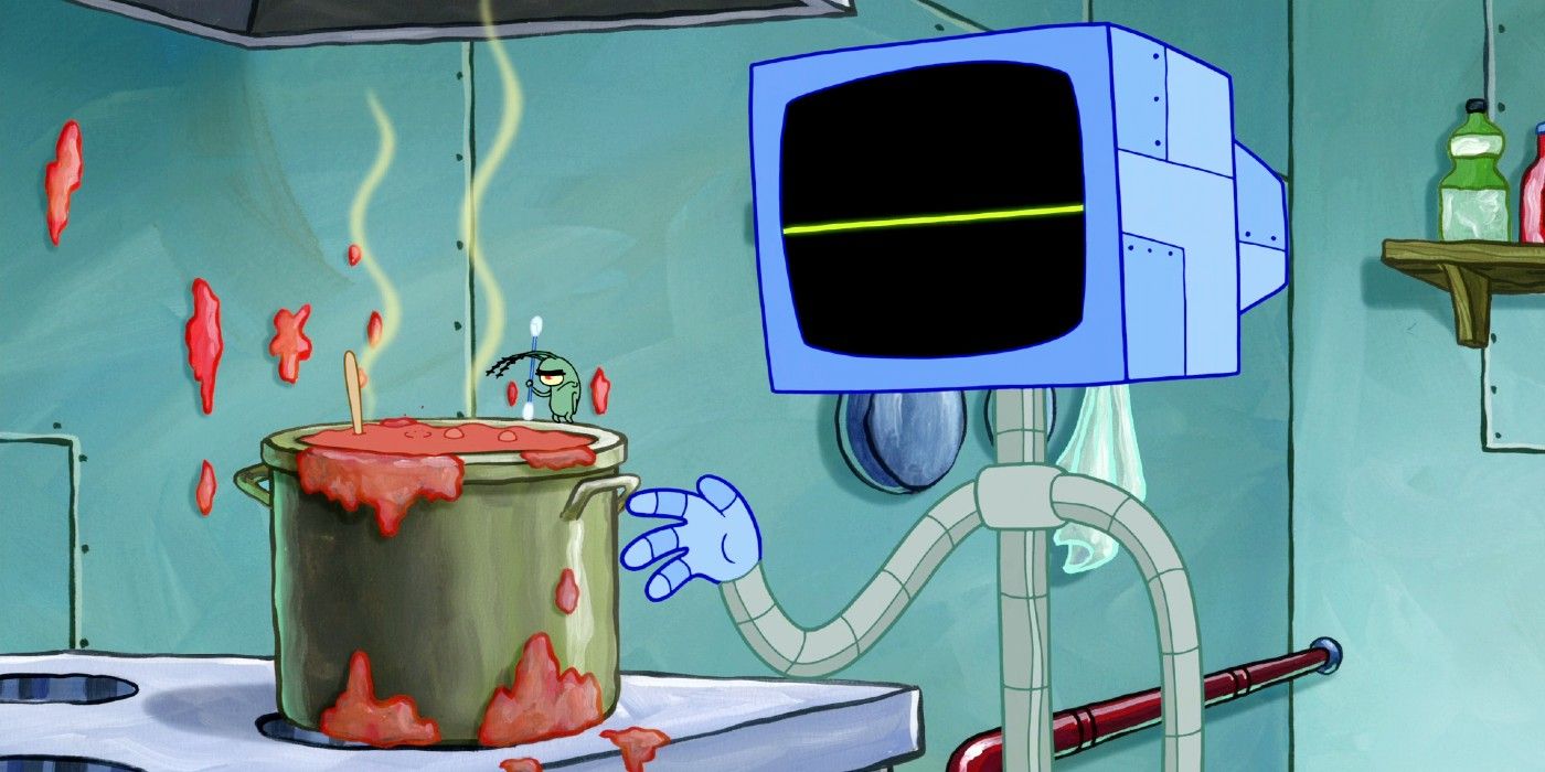 Plankton et Karen dans le Chum Bucket