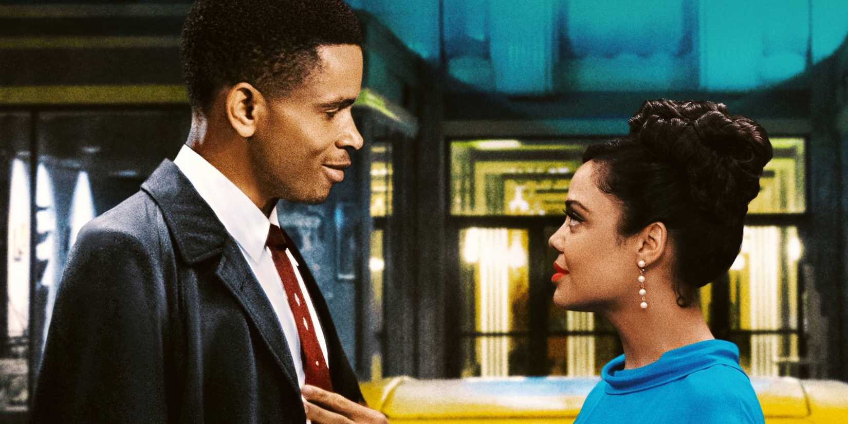 Robert and Sylvie looking at each other in Sylvie's Love