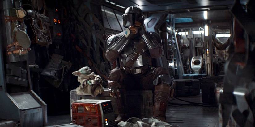The Mandalorian - Din and Grogu Eating Soup