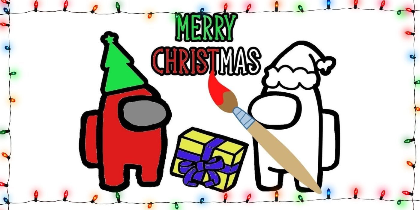 Best Among Us Christmas Coloring Pages   Screen Rant