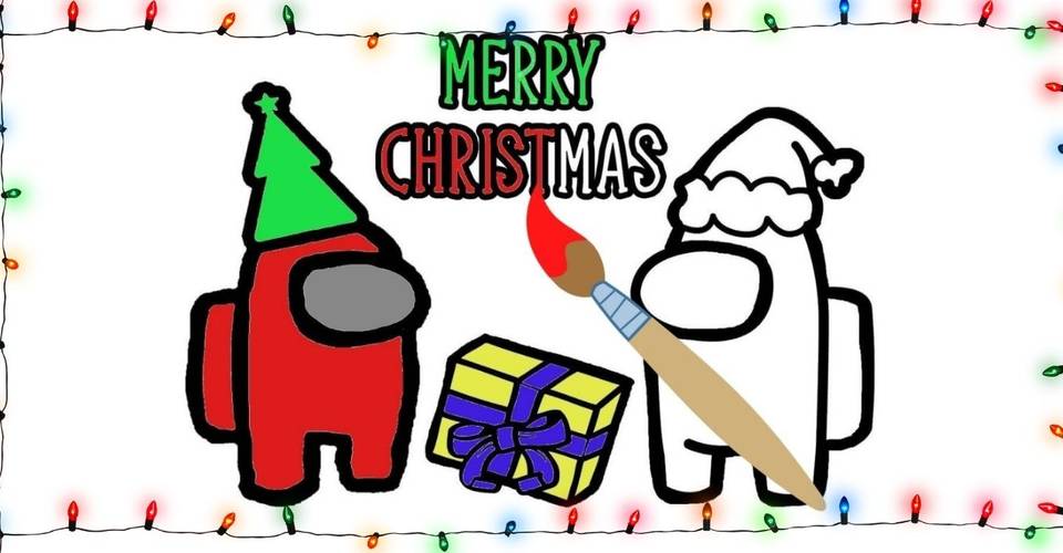 Best Among Us Christmas Coloring Pages Screen Rant