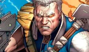 cable grits his teeth in a panel from a Marvel comic.