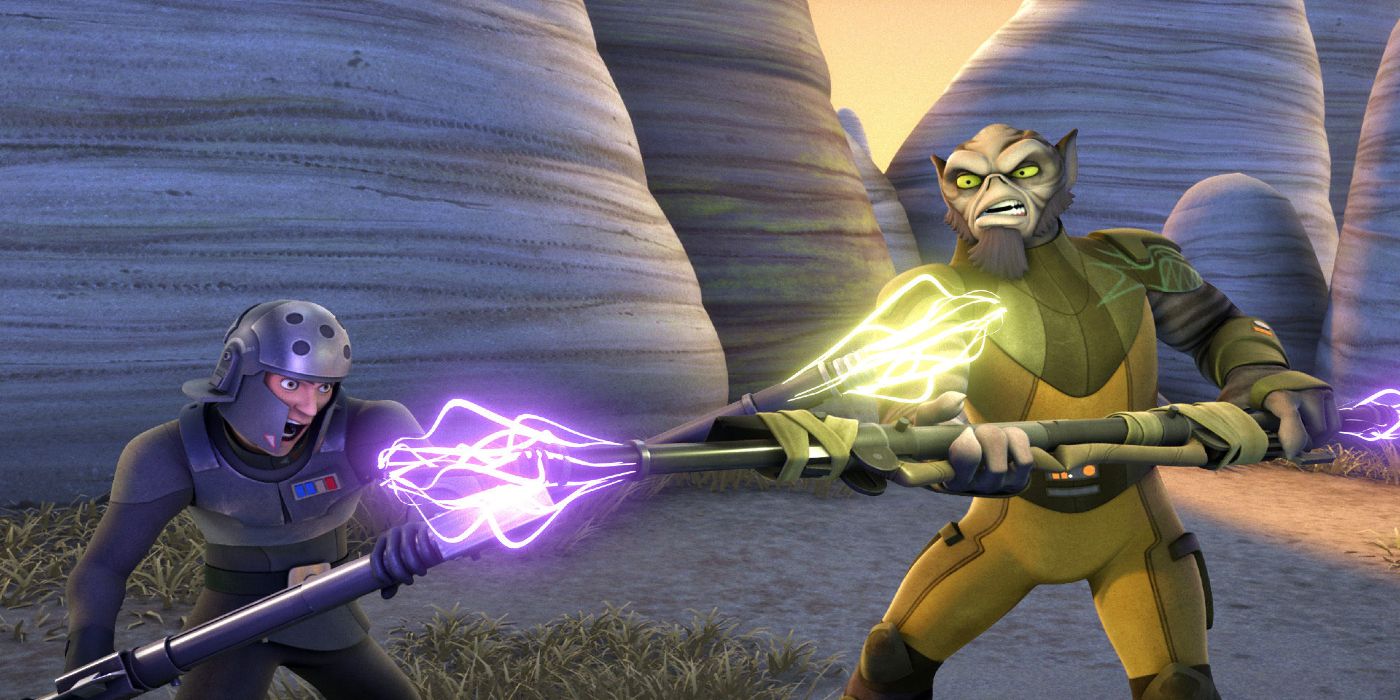 Zeb and Kallus fight one another in Star Wars Rebels