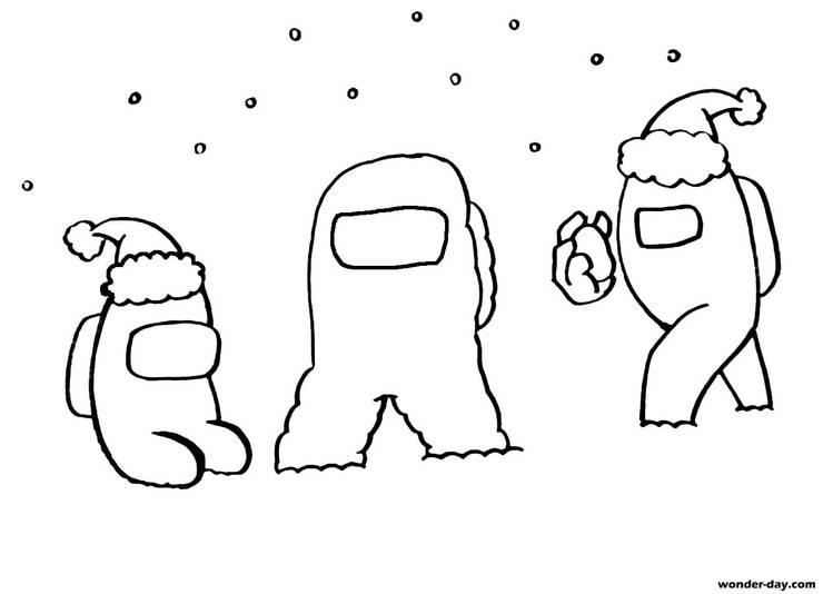 Download Among Us Coloring Pages Printable Christmas Gif