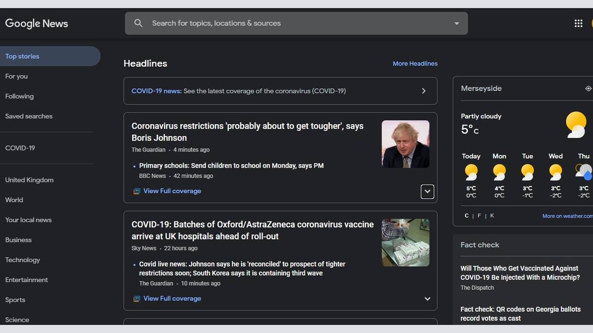How To Turn On Google News Dark Theme For Desktop On PC & Mac