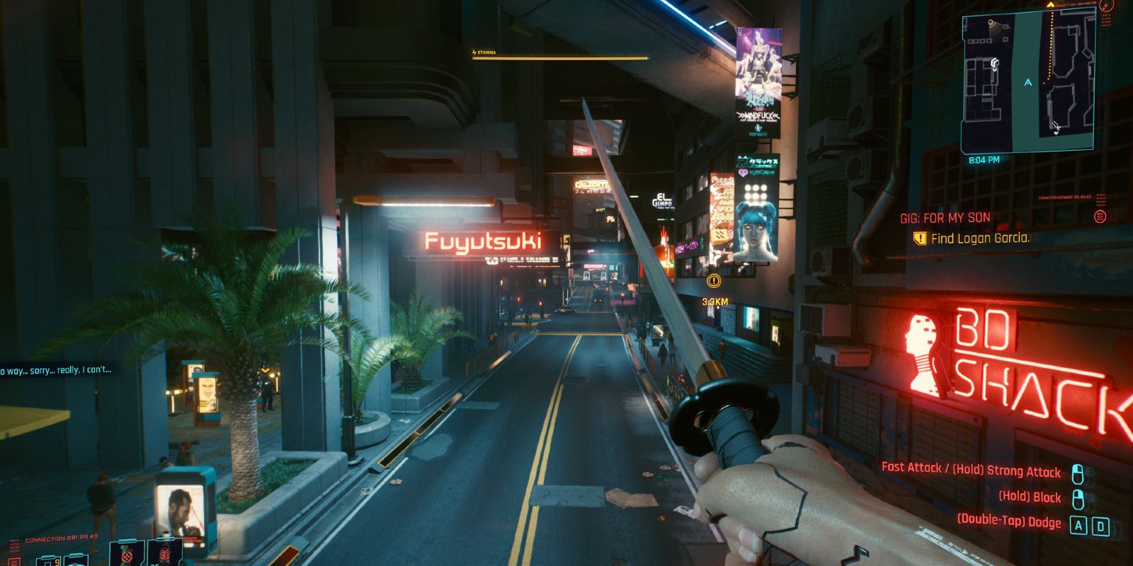 Cyberpunk 2077 - High Jump with Katana