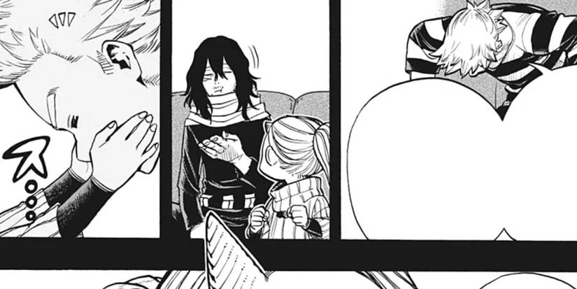 Eri restoring Lemillion's Permeation while Eraser Head looks on - MHA