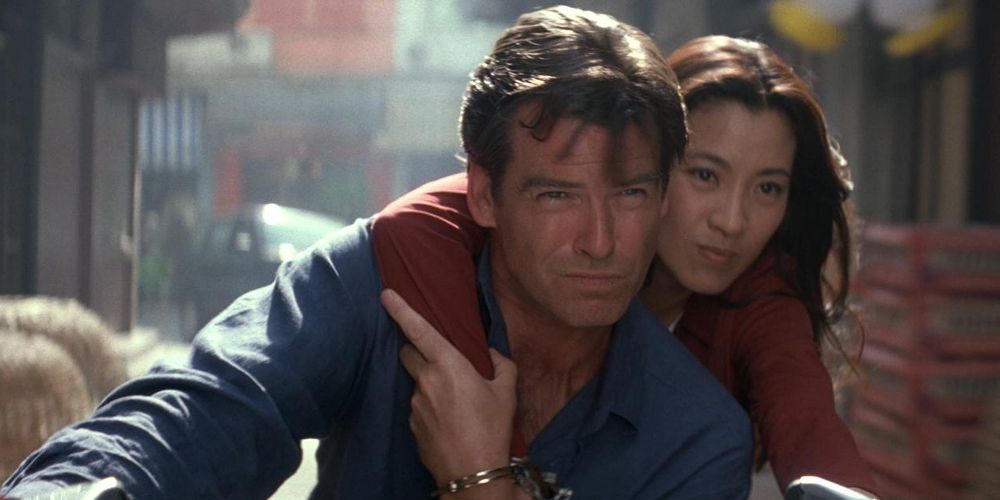 Pierce Brosnan and Michelle Yeoh in Tomorrow Never Dies