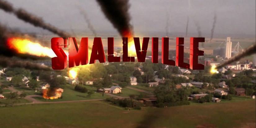 Créditos de abertura de Smallville com a chuva de meteoros