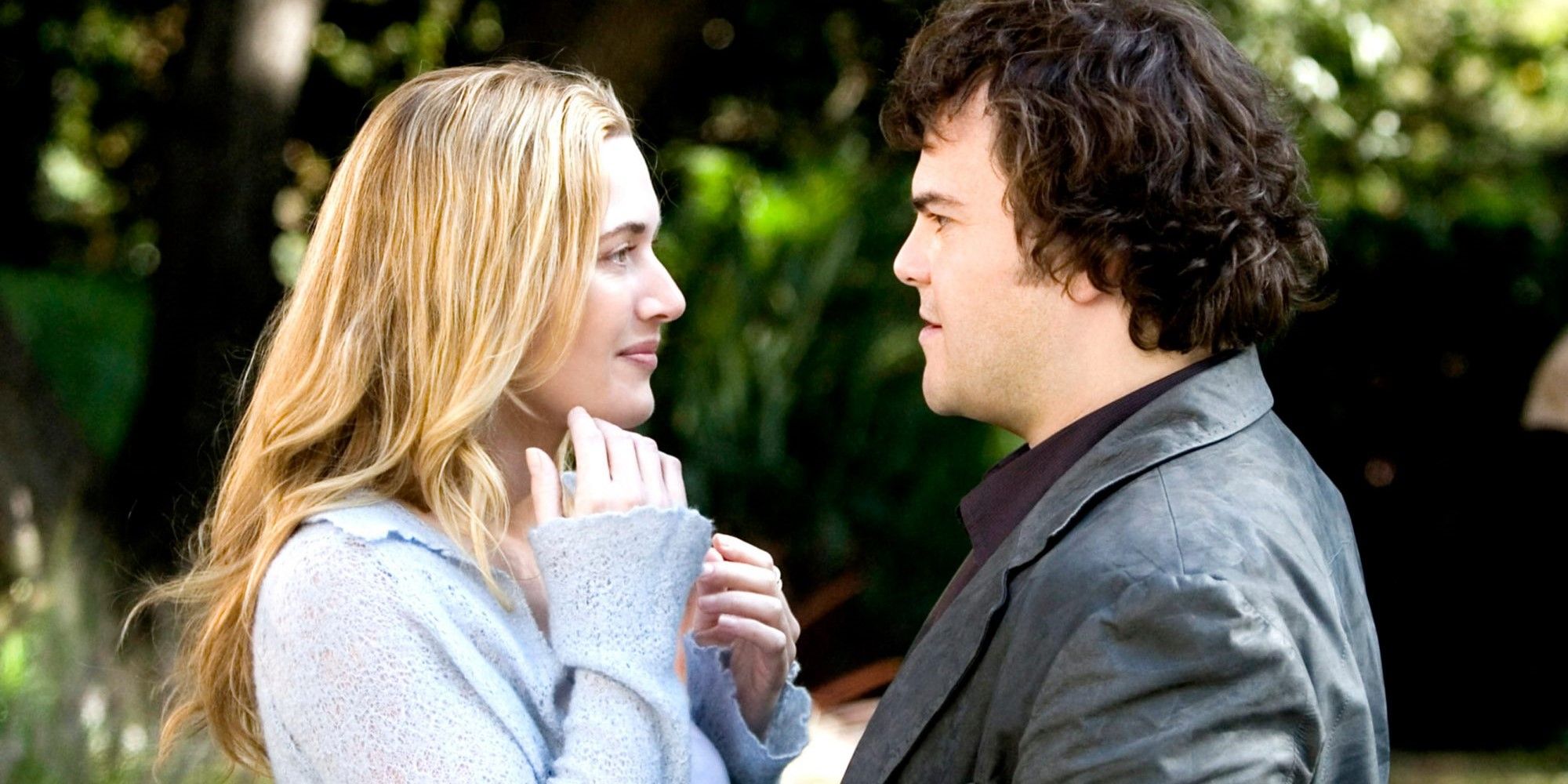 Jack Black and Kate Winslet talking in The Holiday