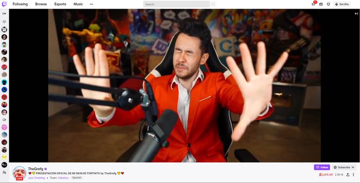 Fortnite Streamer Grefg Skin Reveal Breaks Multiple Twitch Records Fortnite Streamer Grefg Skin Reveal Breaks Multiple Twitch Records