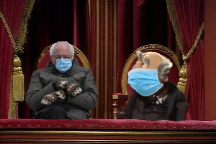 Bernie Sanders Reveals He S Seen The Inauguration Mitten Memes I Was Just Trying To Keep Warm Sunriseread