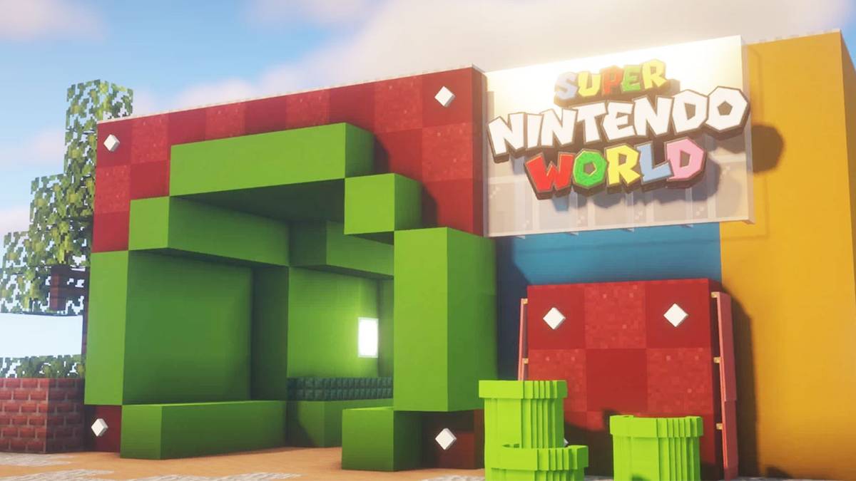Super Nintendo World Theme Park Recreated In Minecraft