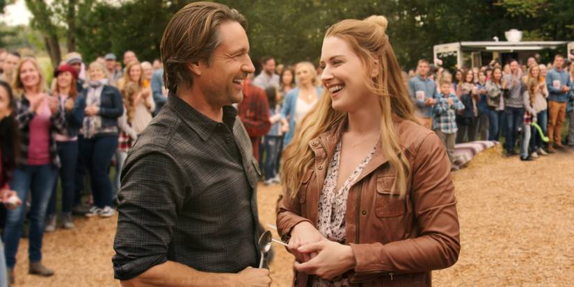 Jack and Mel at the egg race in Virgin River