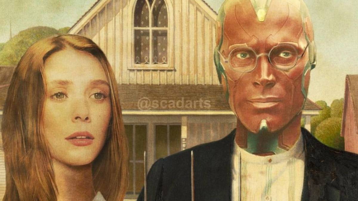WandaVision Reimagined As The Iconic American Gothic Painting