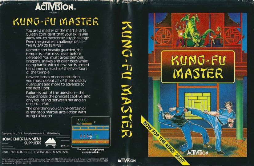 Jeu Atari 2600 Kung Fu Master - Version PAL Loose (Cartouche Seule) - État Correct