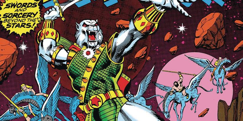 Man Wolf wields a sword in Marvel Comics