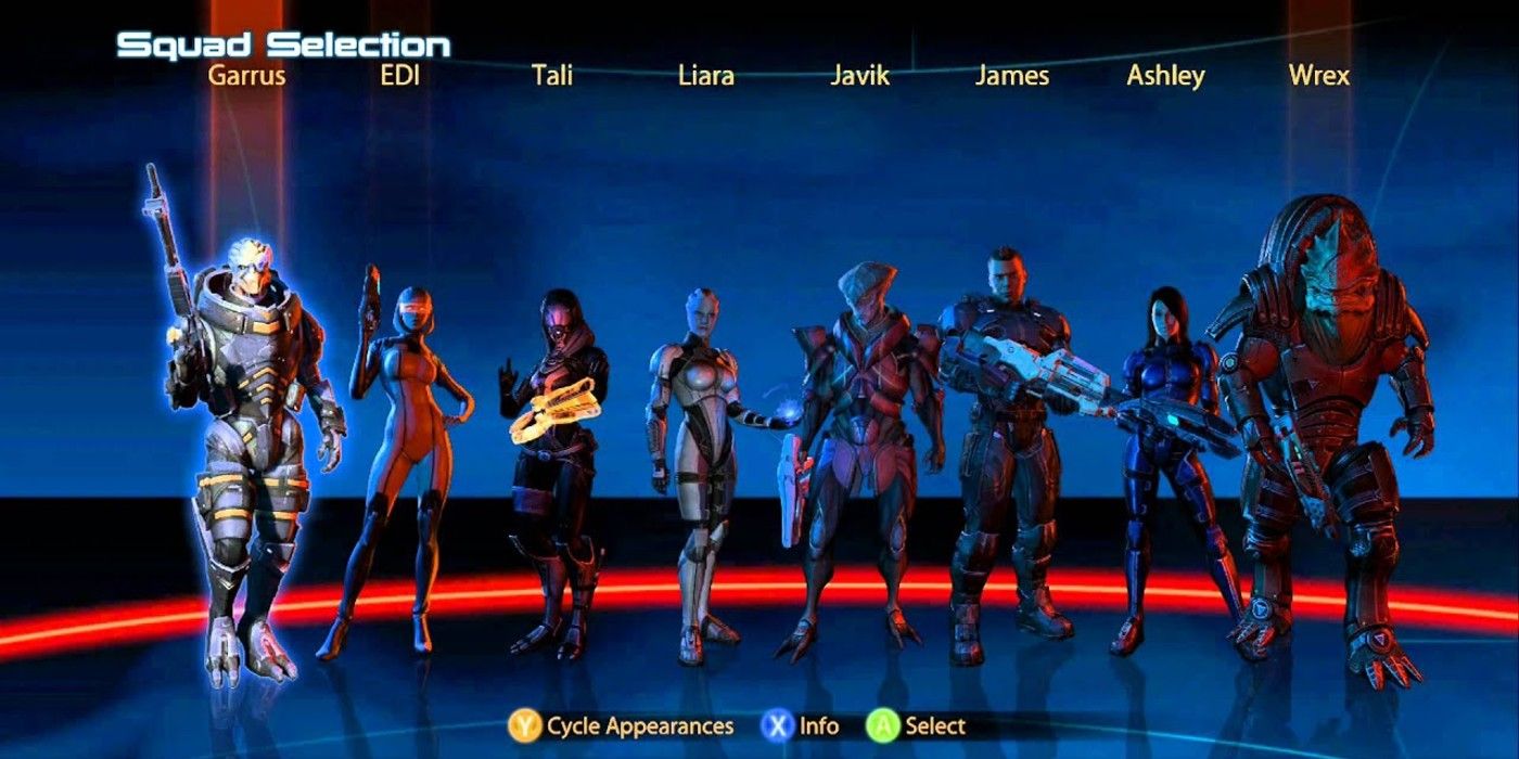 Mass Effect 3 Squad Selection