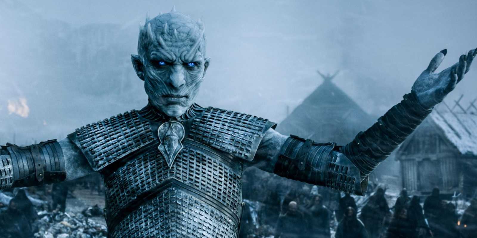 The Night King raises his arms at Hardhome in Game of Thrones