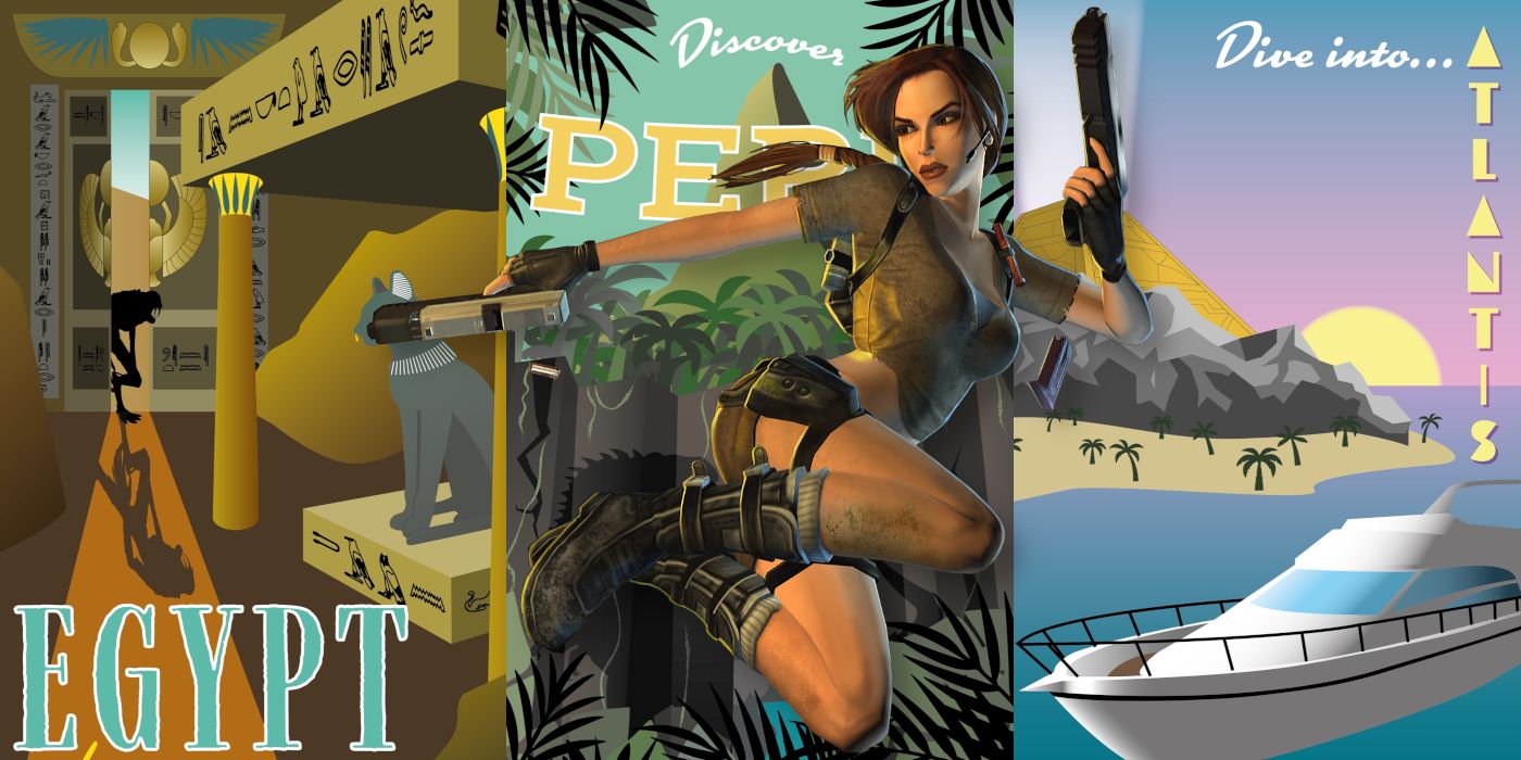 Classic Tomb Raider Levels Recreated As Vintage Travel Posters