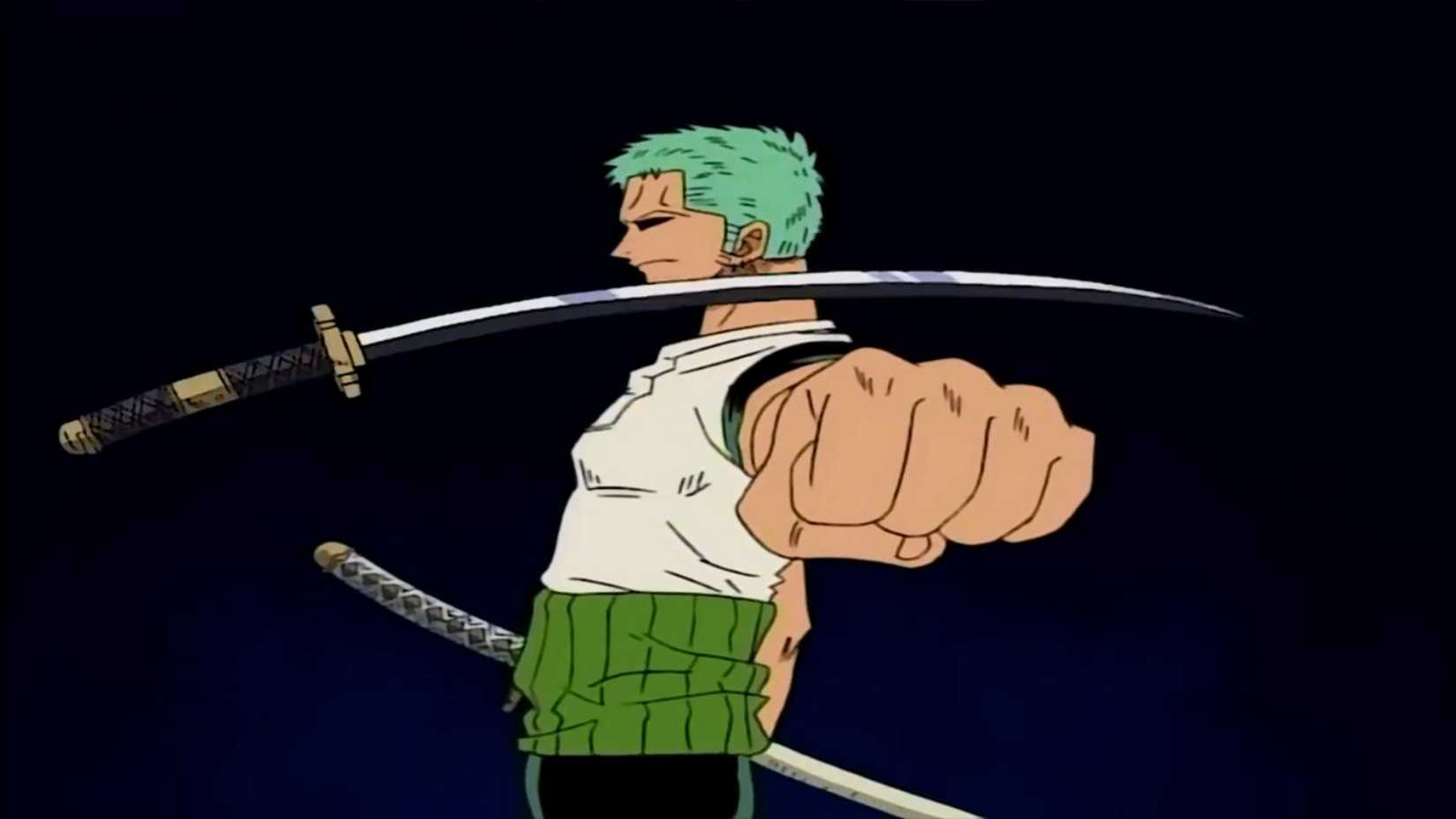 Zoro and Sandai Kitetsu in One Piece