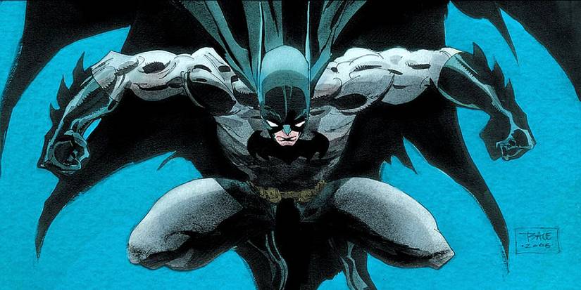 Çizgi roman sanatı: Batman uzun Cadılar Bayramı kapak resminde Cape Billowing ile sıçradı.