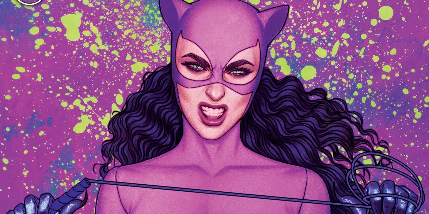 catwoman purple dress Catwoman's Purple Costume Returns in Killer Comic Cover Art