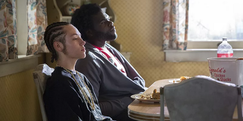 Carl from Shameless Sits Beside Nick at the Gallagher Kitchen Table